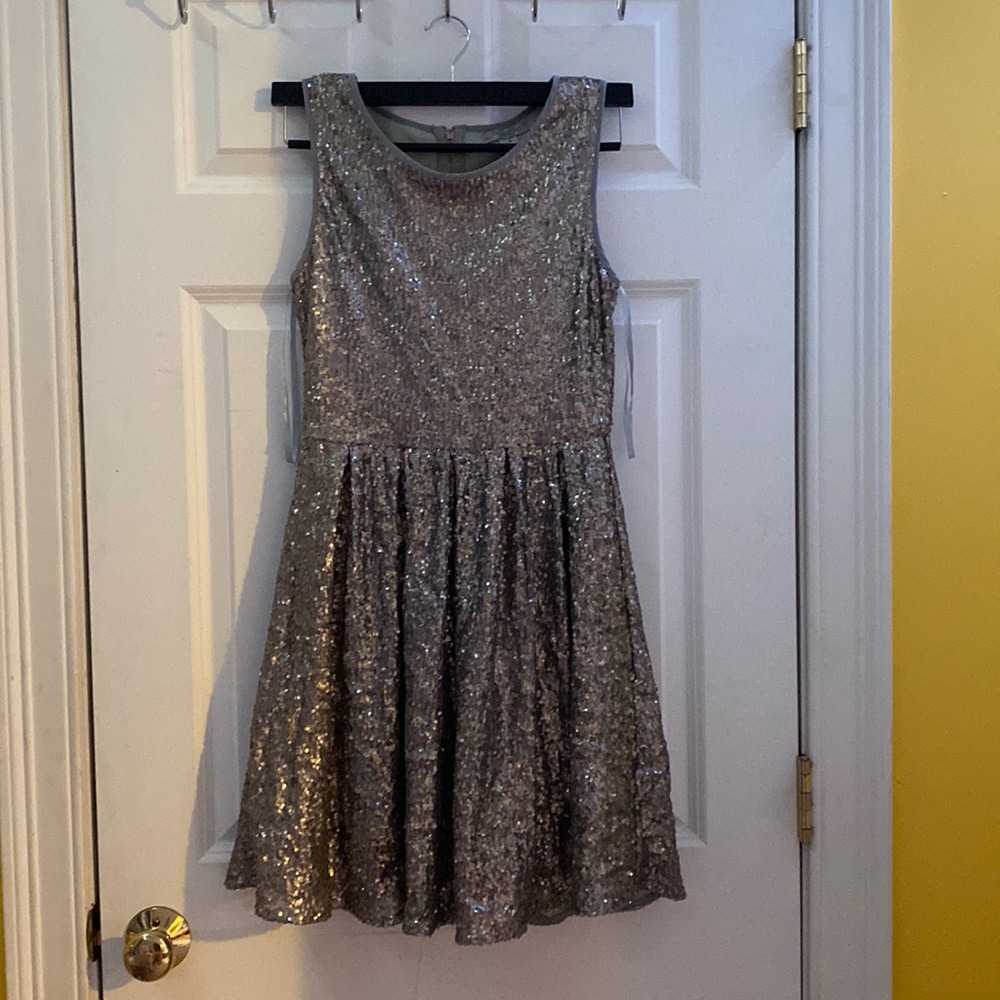 silver homecoming/formal cocktail dress